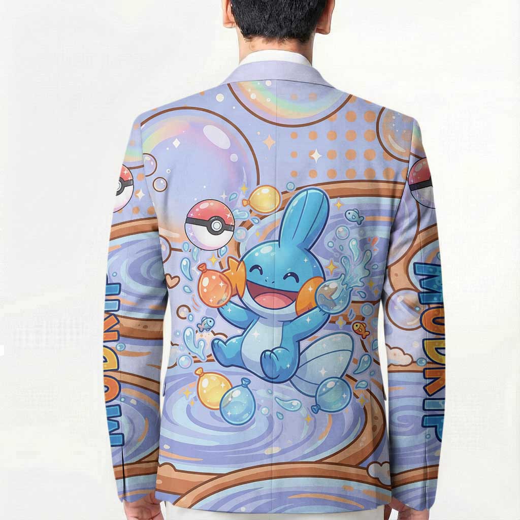 Mudkip Blazer Playful Pastel Water Bubble Art