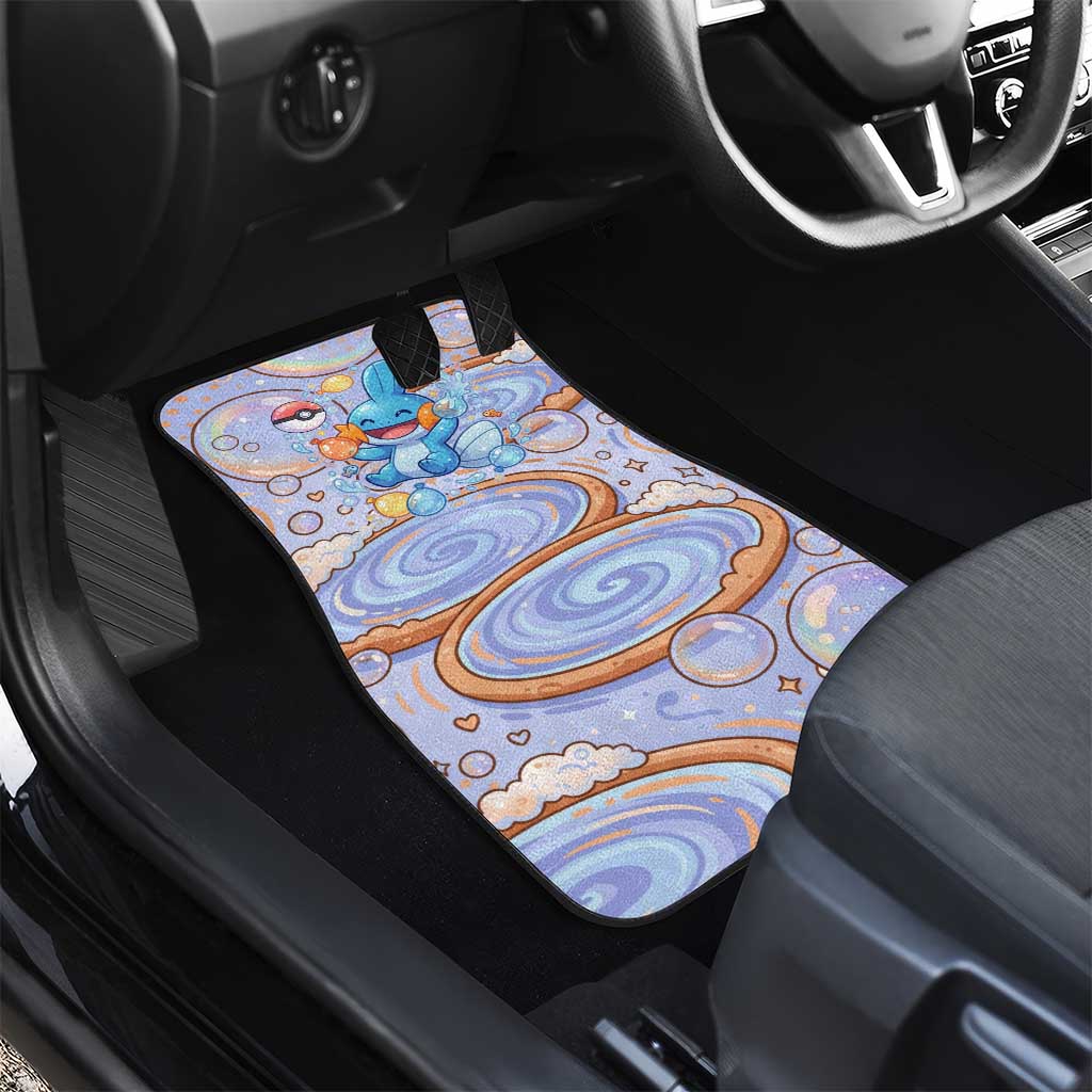 Mudkip Car Mats Playful Pastel Water Bubble Art