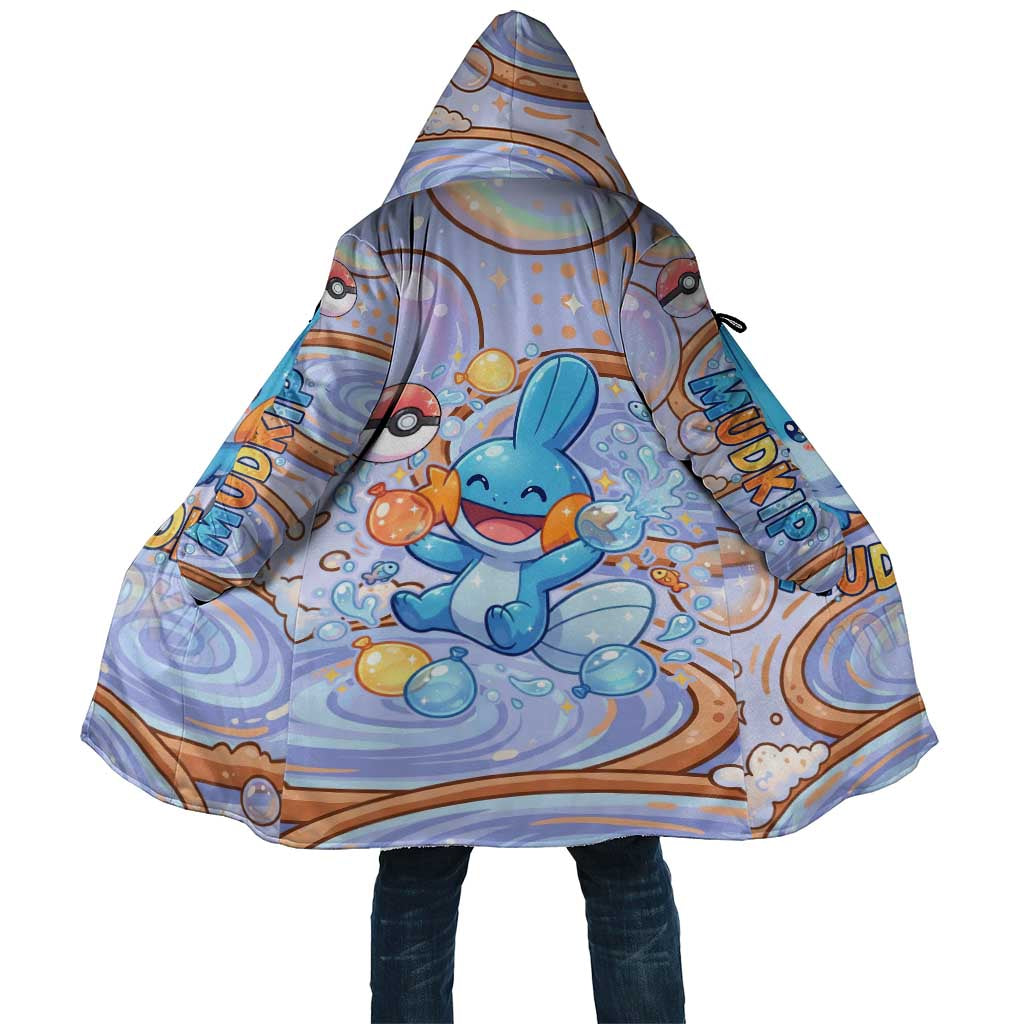 Mudkip Cloak Playful Pastel Water Bubble Art