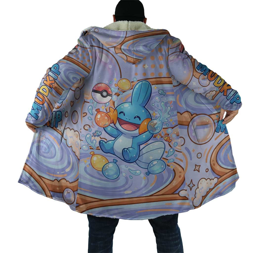 Mudkip Cloak Playful Pastel Water Bubble Art