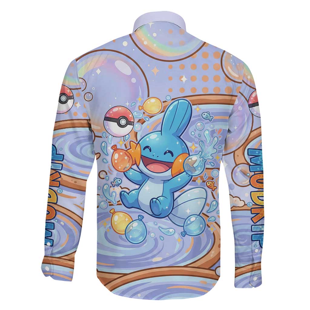 Mudkip Family Matching Tank Maxi Dress and Hawaiian Shirt Playful Pastel Water Bubble Art