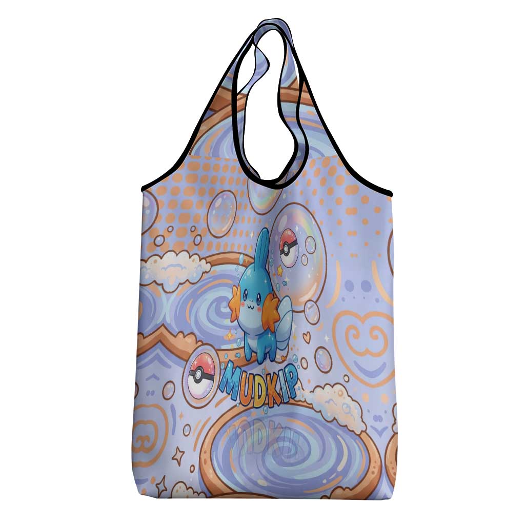 Mudkip Grocery Bag Playful Pastel Water Bubble Art