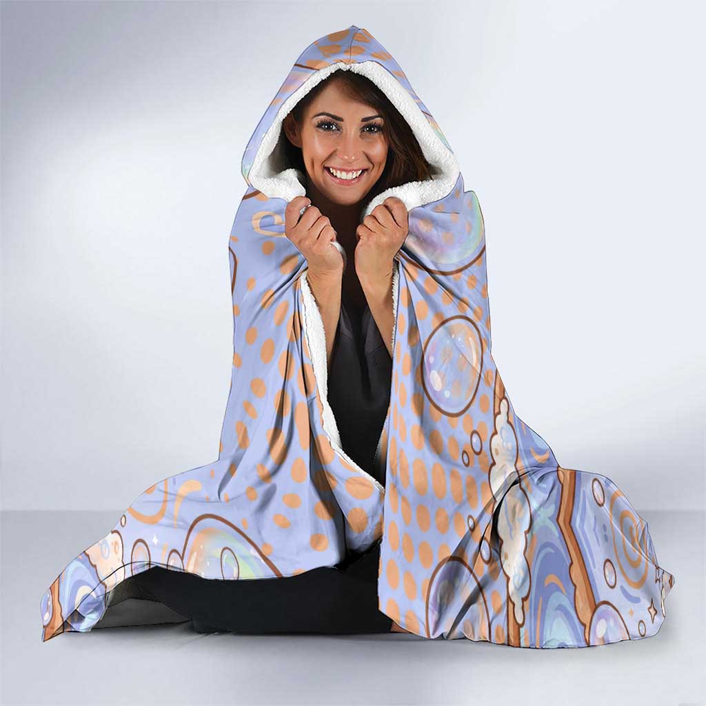 Mudkip Hooded Blanket Playful Pastel Water Bubble Art