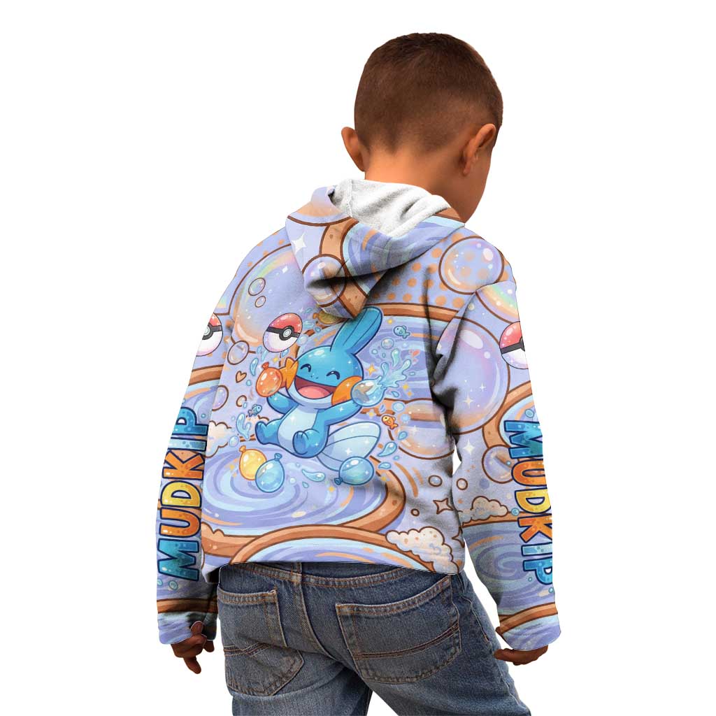 Mudkip Kid Hoodie Playful Pastel Water Bubble Art