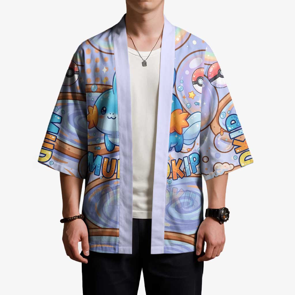 Mudkip Kimono Playful Pastel Water Bubble Art