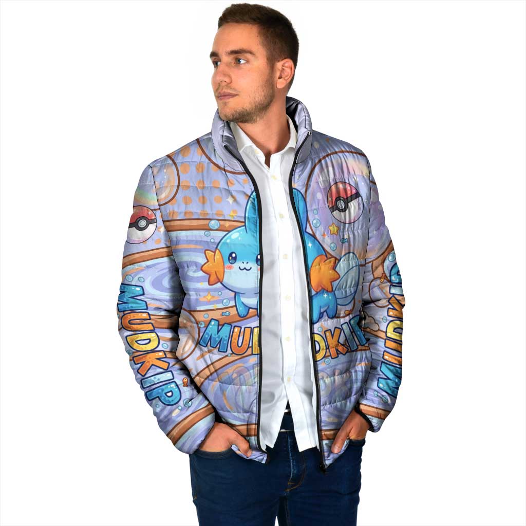 Mudkip Padded Jacket Playful Pastel Water Bubble Art