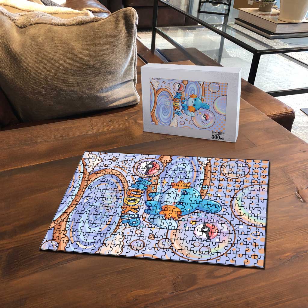 Mudkip Puzzle Playful Pastel Water Bubble Art