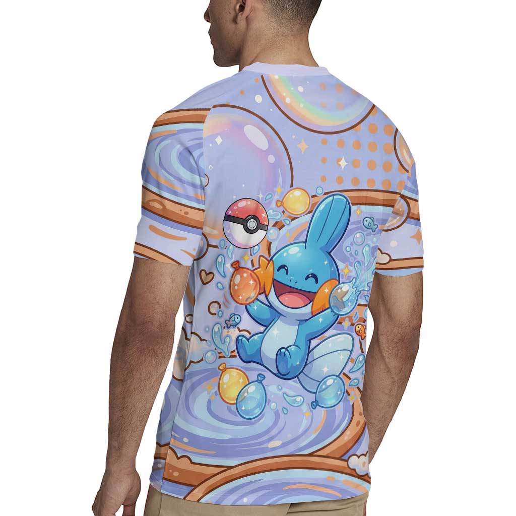 Mudkip Rugby Jersey Playful Pastel Water Bubble Art