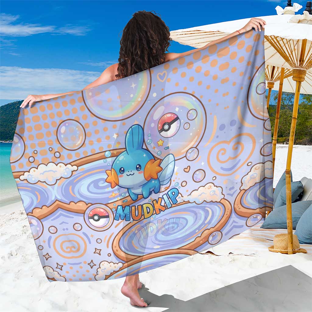 Mudkip Sarong Playful Pastel Water Bubble Art