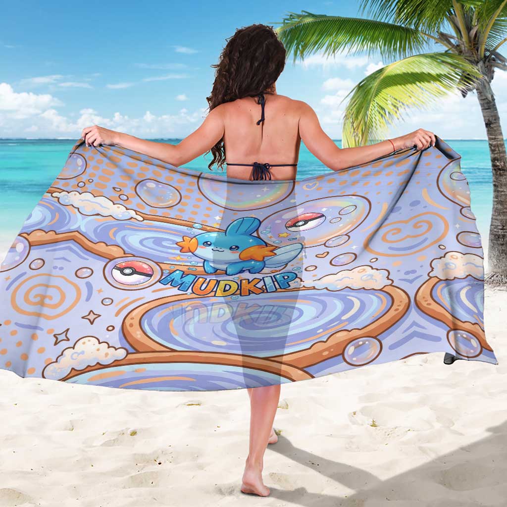 Mudkip Sarong Playful Pastel Water Bubble Art