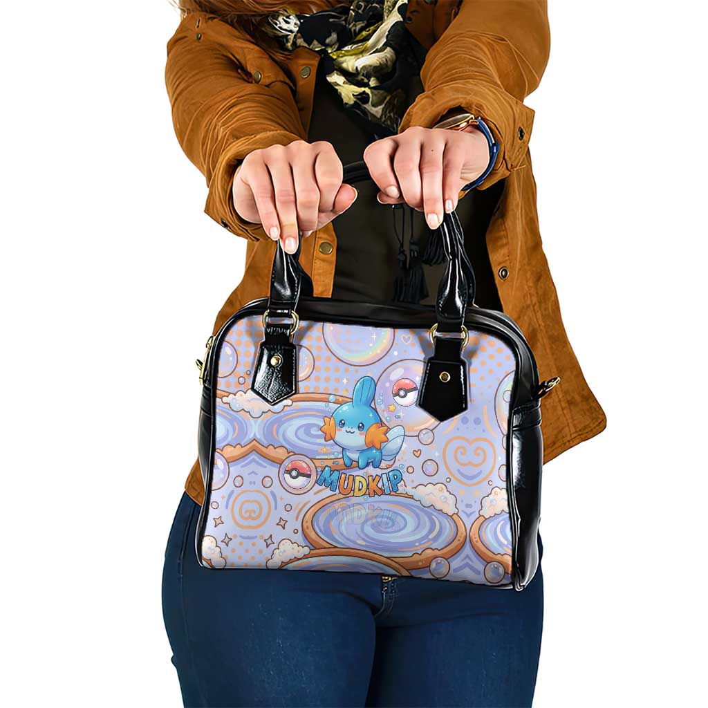 Mudkip Shoulder Handbag Playful Pastel Water Bubble Art