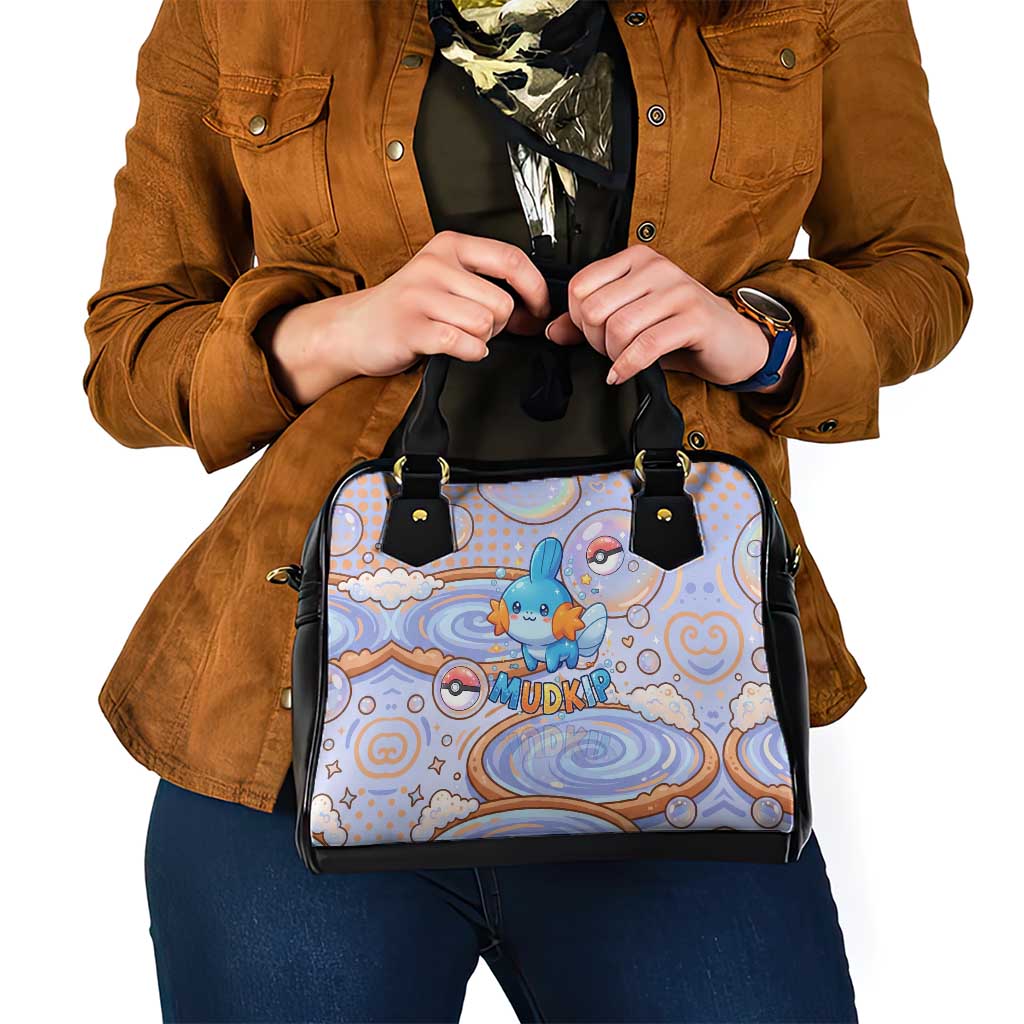 Mudkip Shoulder Handbag Playful Pastel Water Bubble Art