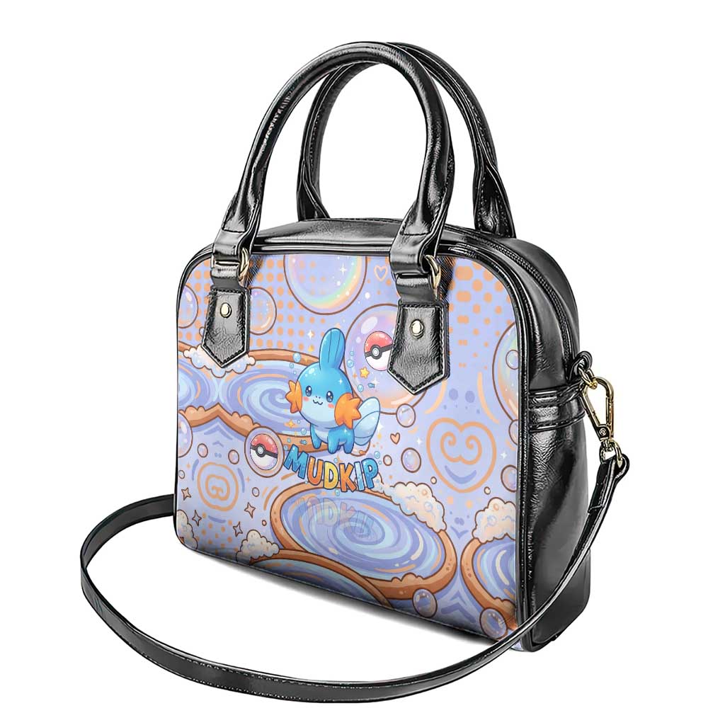 Mudkip Shoulder Handbag Playful Pastel Water Bubble Art