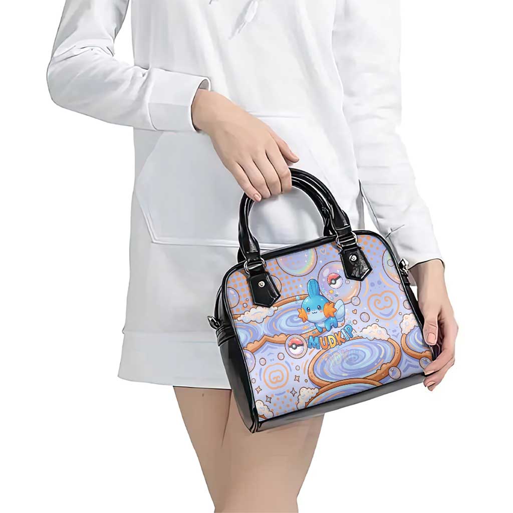 Mudkip Shoulder Handbag Playful Pastel Water Bubble Art