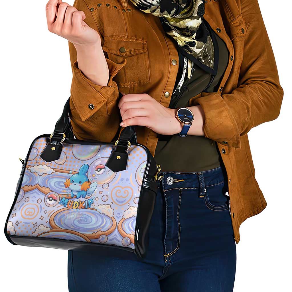 Mudkip Shoulder Handbag Playful Pastel Water Bubble Art