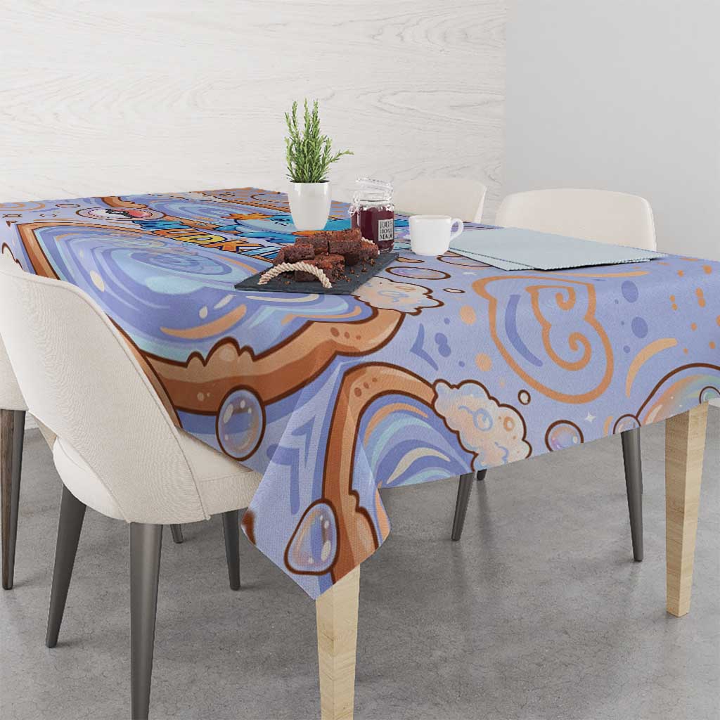 Mudkip Tablecloth Playful Pastel Water Bubble Art