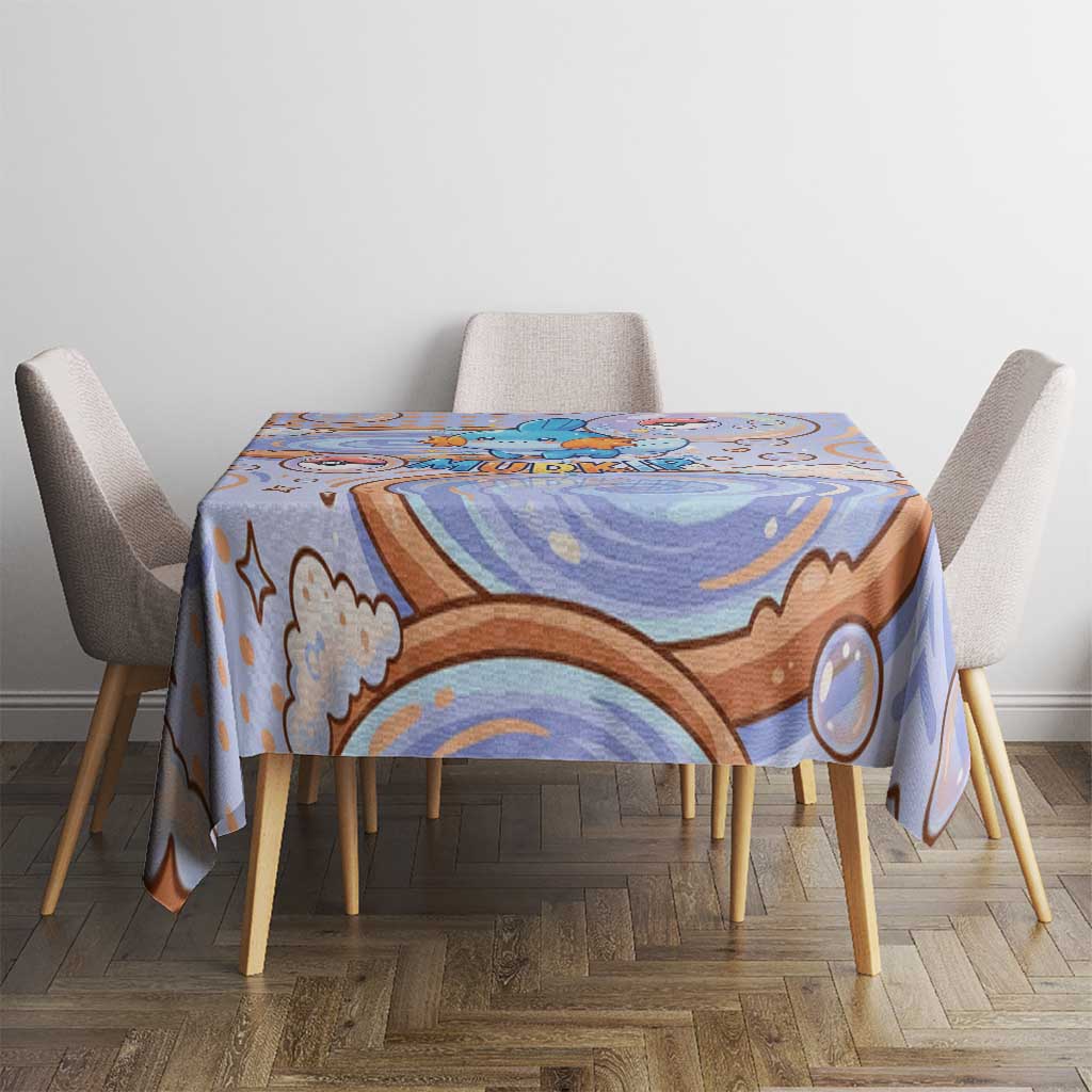 Mudkip Tablecloth Playful Pastel Water Bubble Art
