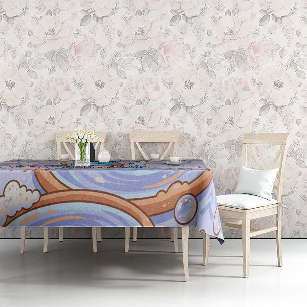 Mudkip Tablecloth Playful Pastel Water Bubble Art