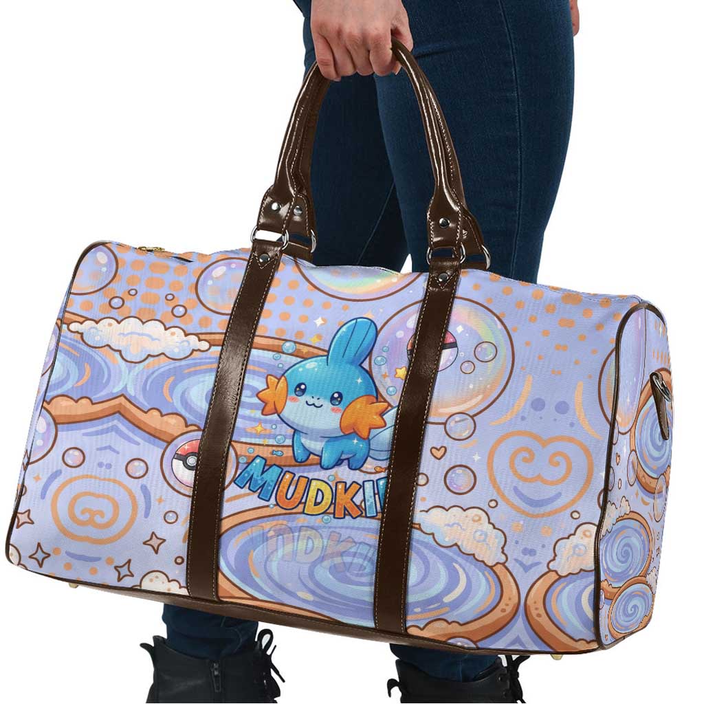 Mudkip Travel Bag Playful Pastel Water Bubble Art
