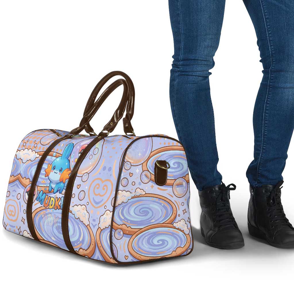Mudkip Travel Bag Playful Pastel Water Bubble Art