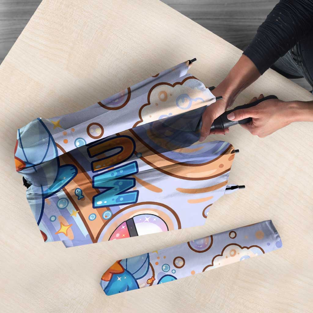 Mudkip Umbrella Playful Pastel Water Bubble Art