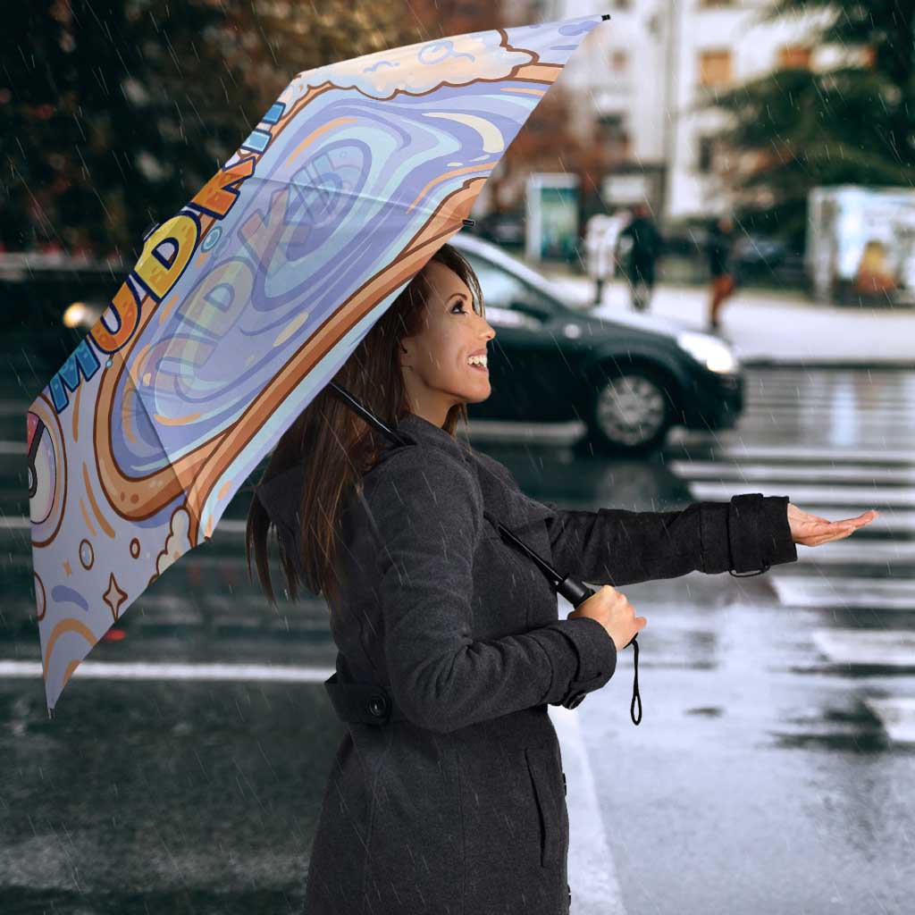 Mudkip Umbrella Playful Pastel Water Bubble Art