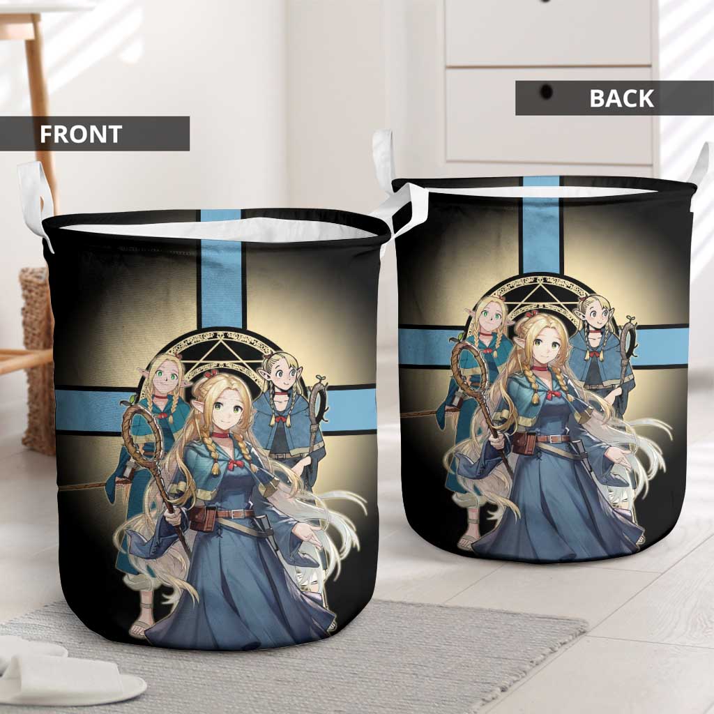 Marcille Donato Elf Mage Laundry Basket Fantasy Anime Illustration Style