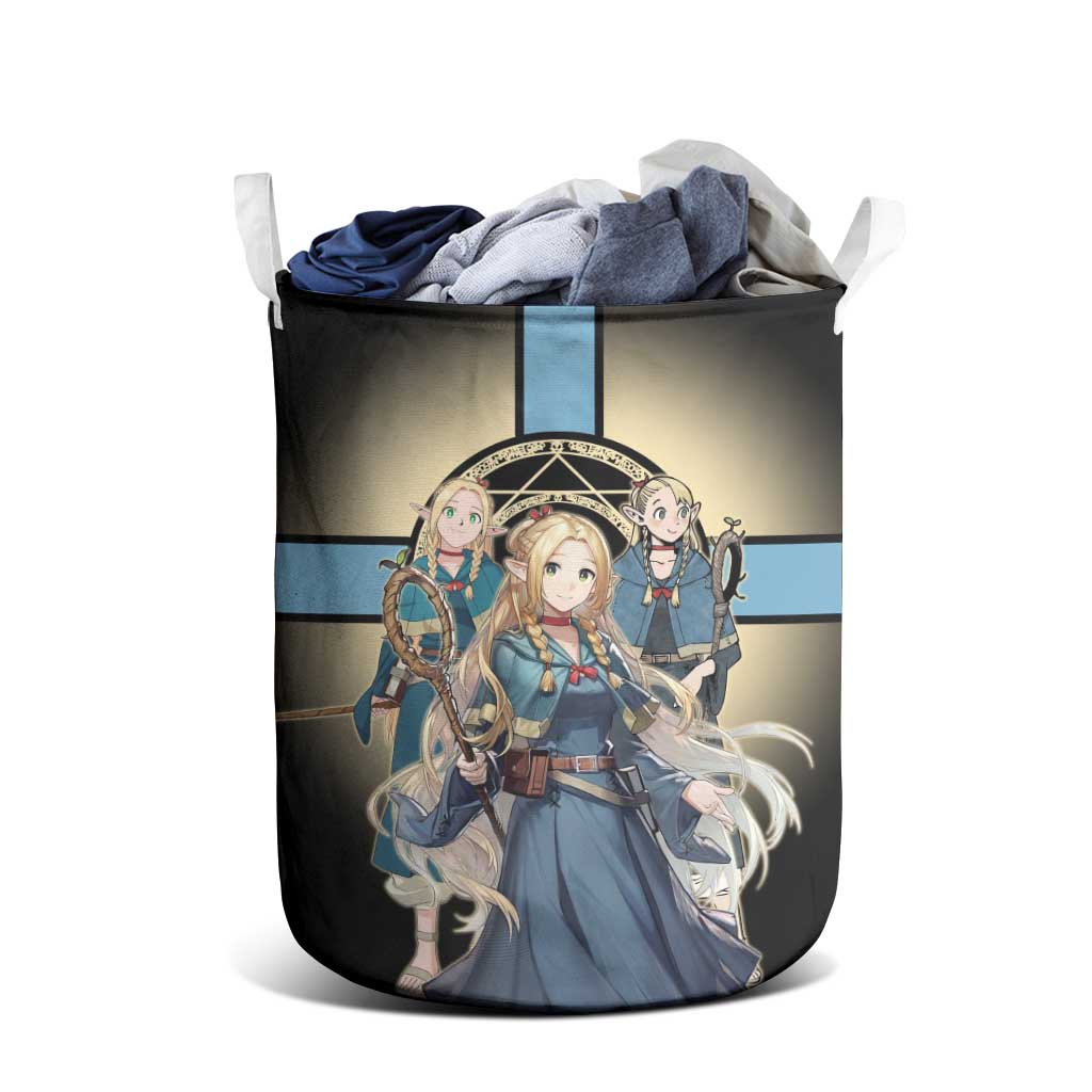 Marcille Donato Elf Mage Laundry Basket Fantasy Anime Illustration Style