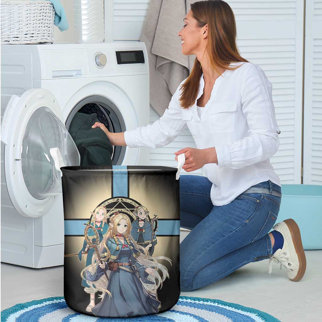 Marcille Donato Elf Mage Laundry Basket Fantasy Anime Illustration Style