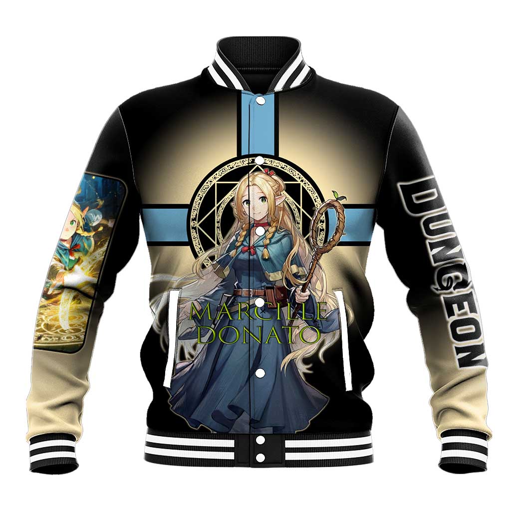 Marcille Donato Elf Mage Baseball Jacket Fantasy Anime Illustration Style