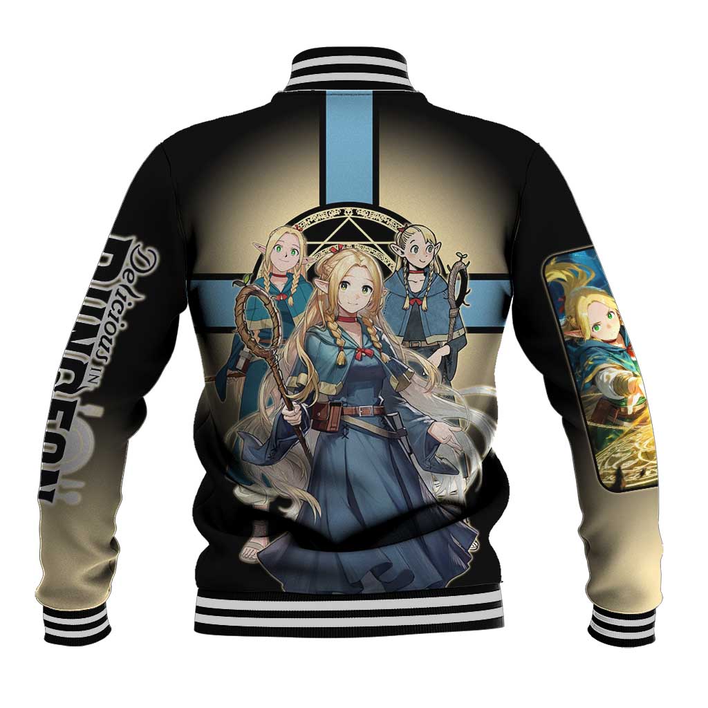 Marcille Donato Elf Mage Baseball Jacket Fantasy Anime Illustration Style