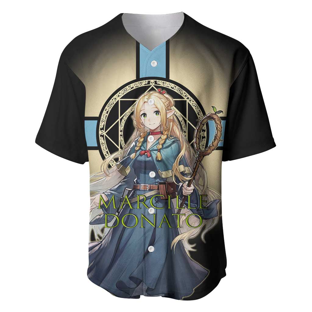 Marcille Donato Elf Mage Baseball Jersey Fantasy Anime Illustration Style