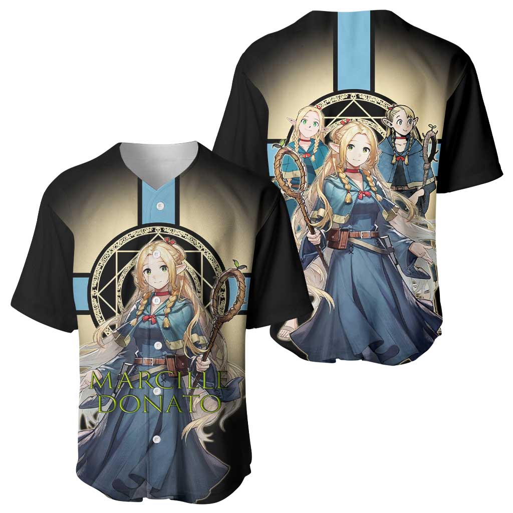 Marcille Donato Elf Mage Baseball Jersey Fantasy Anime Illustration Style
