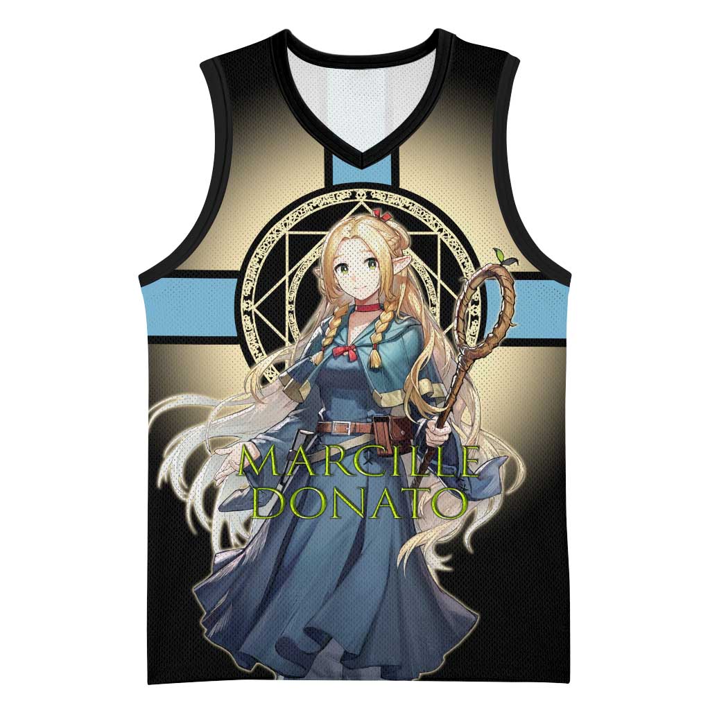 Marcille Donato Elf Mage Basketball Jersey Fantasy Anime Illustration Style