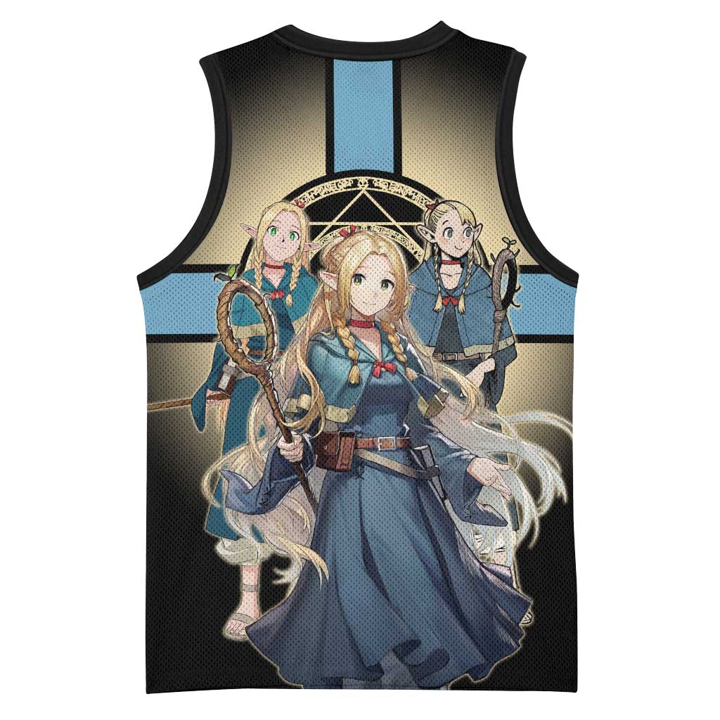 Marcille Donato Elf Mage Basketball Jersey Fantasy Anime Illustration Style