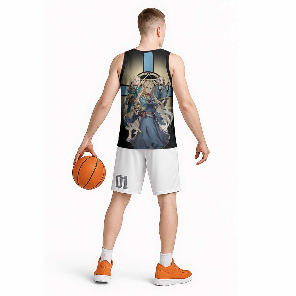 Marcille Donato Elf Mage Basketball Jersey Fantasy Anime Illustration Style