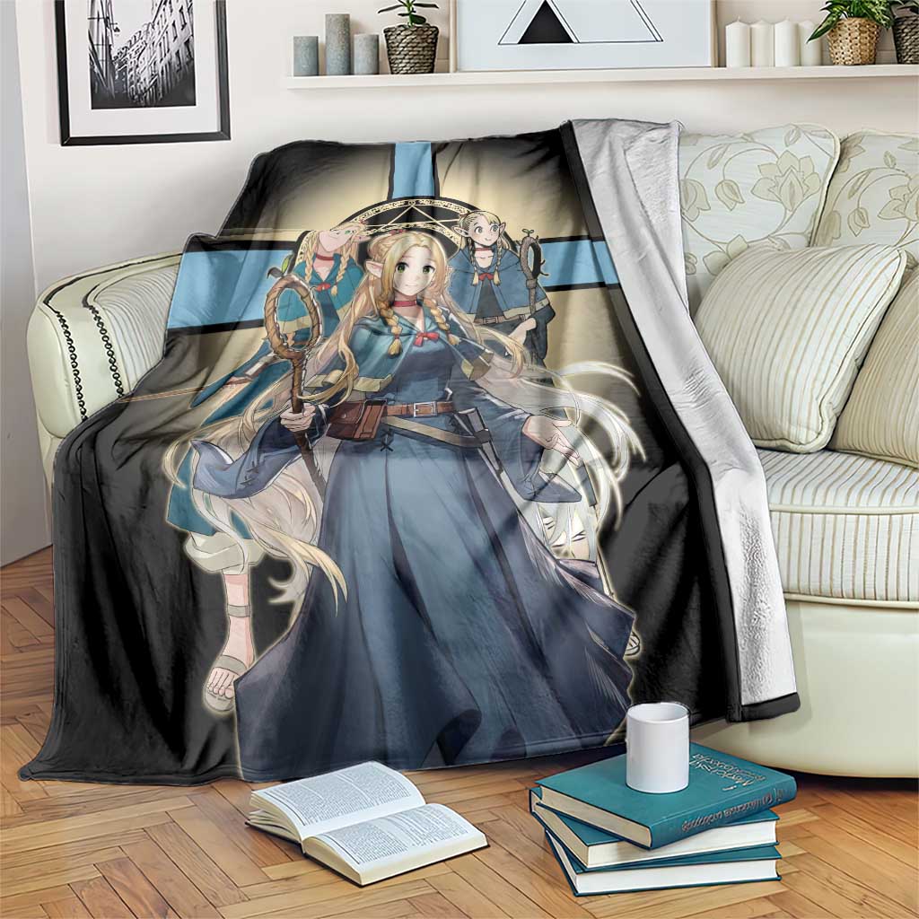 Marcille Donato Elf Mage Blanket Fantasy Anime Illustration Style