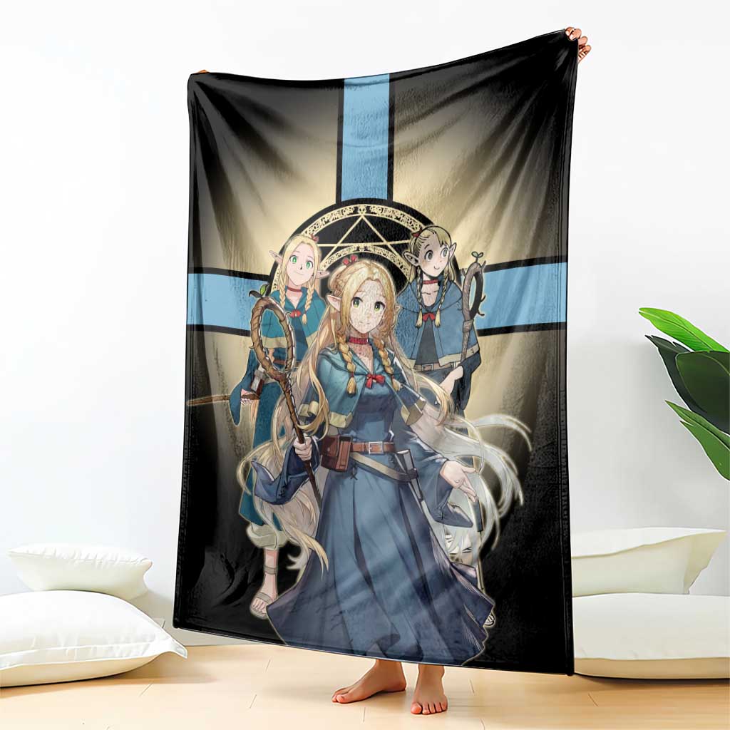 Marcille Donato Elf Mage Blanket Fantasy Anime Illustration Style