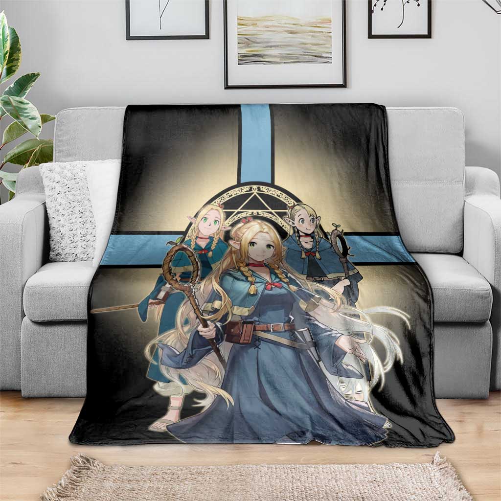 Marcille Donato Elf Mage Blanket Fantasy Anime Illustration Style