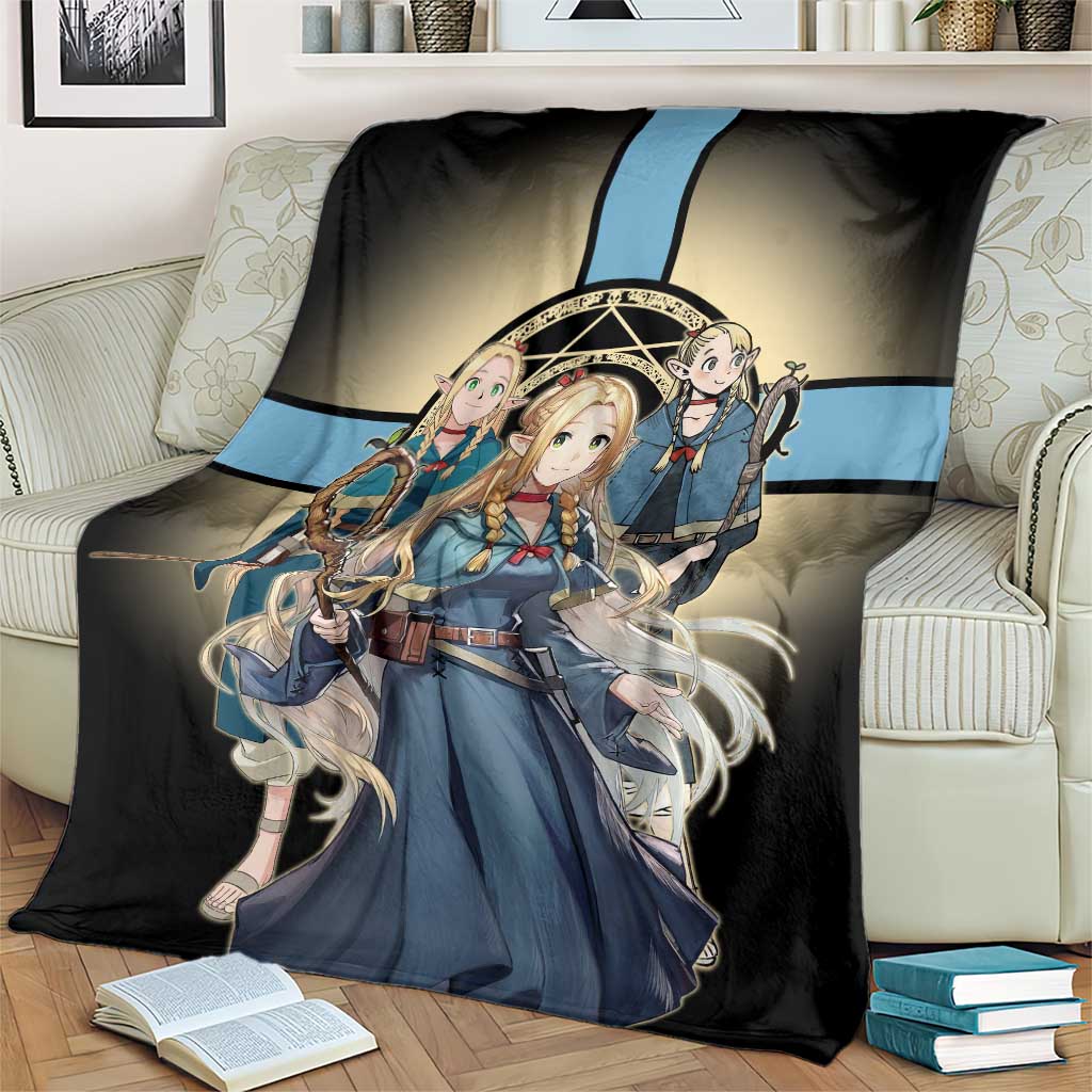 Marcille Donato Elf Mage Blanket Fantasy Anime Illustration Style