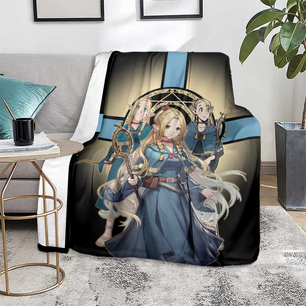 Marcille Donato Elf Mage Blanket Fantasy Anime Illustration Style