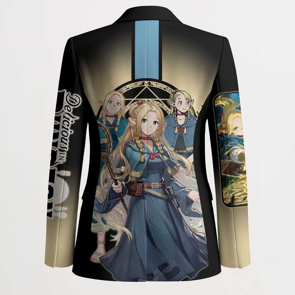 Marcille Donato Elf Mage Blazer Fantasy Anime Illustration Style