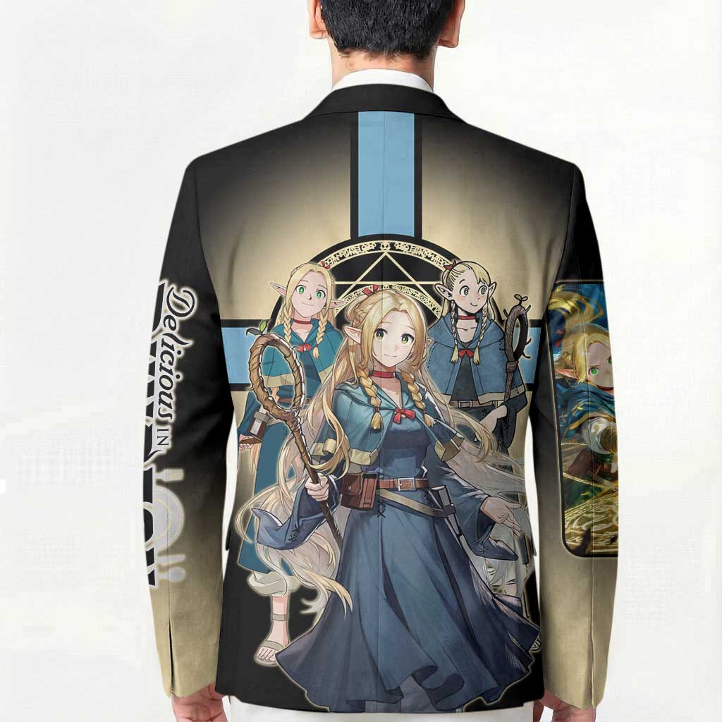 Marcille Donato Elf Mage Blazer Fantasy Anime Illustration Style
