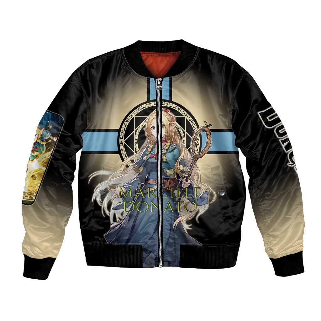 Marcille Donato Elf Mage Bomber Jacket Fantasy Anime Illustration Style