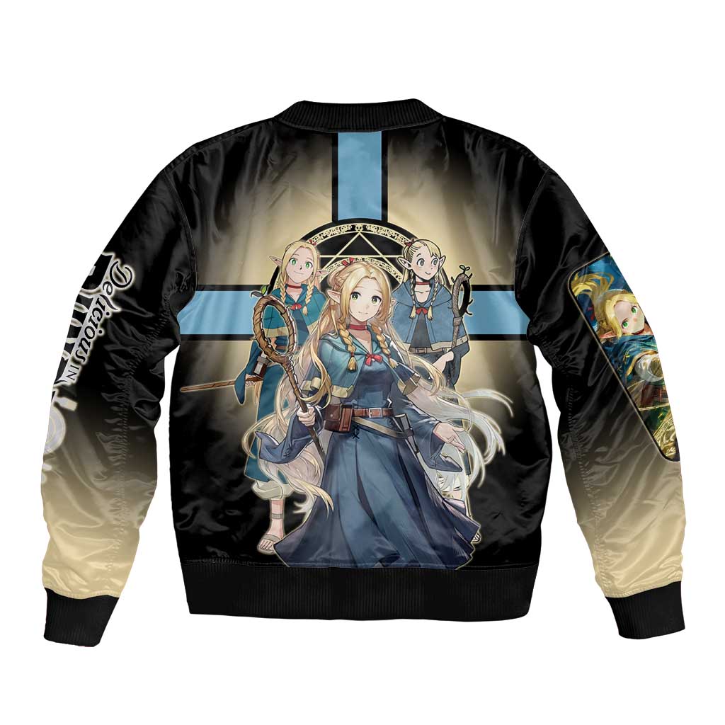 Marcille Donato Elf Mage Bomber Jacket Fantasy Anime Illustration Style