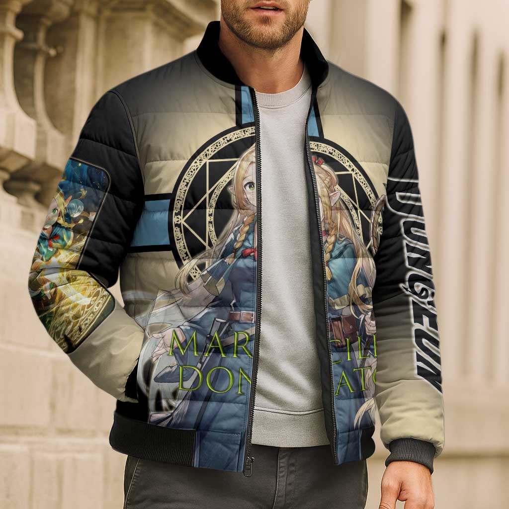 Marcille Donato Elf Mage Bomber Puffer Jacket Fantasy Anime Illustration Style