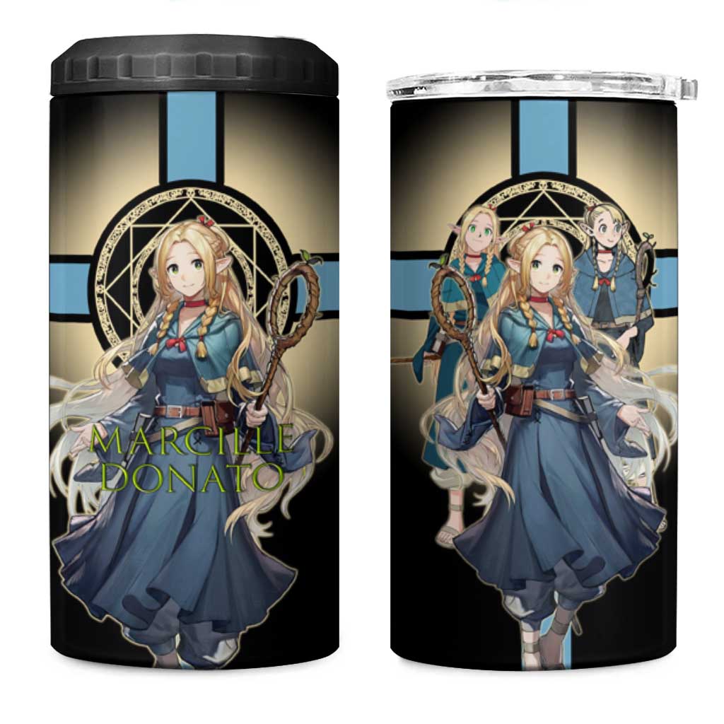 Marcille Donato Elf Mage 4 in 1 Can Cooler Tumbler Fantasy Anime Illustration Style