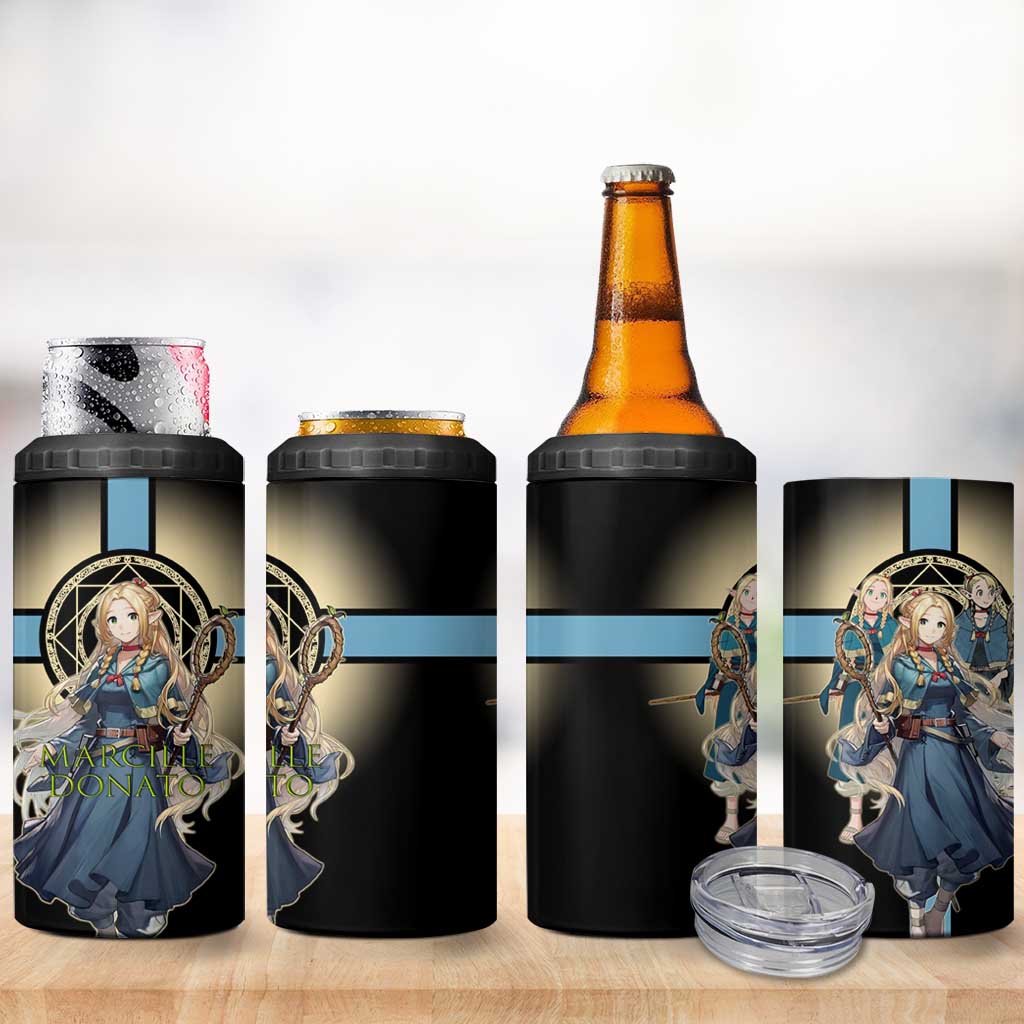 Marcille Donato Elf Mage 4 in 1 Can Cooler Tumbler Fantasy Anime Illustration Style