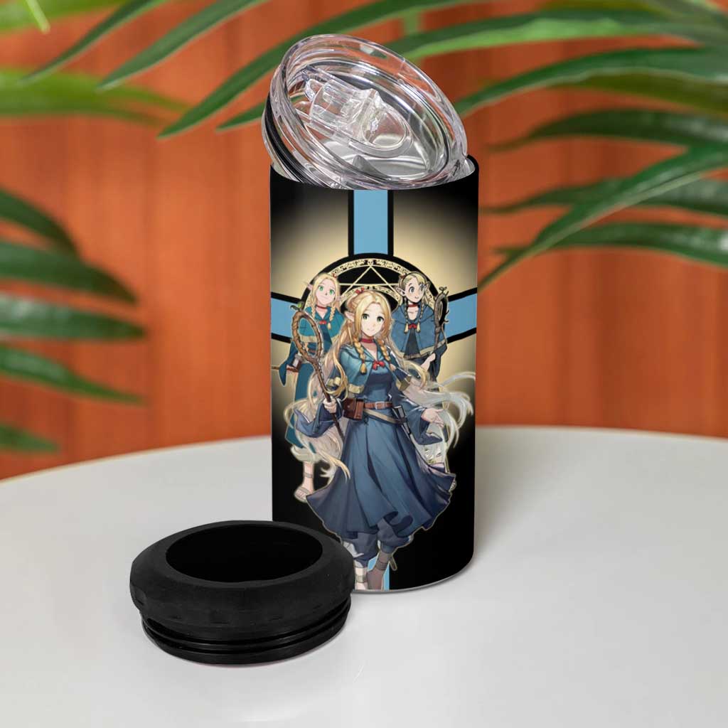 Marcille Donato Elf Mage 4 in 1 Can Cooler Tumbler Fantasy Anime Illustration Style