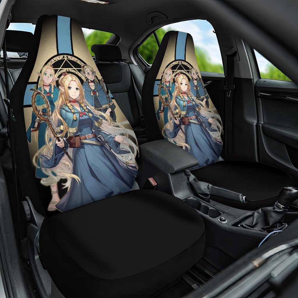Marcille Donato Elf Mage Car Seat Cover Fantasy Anime Illustration Style